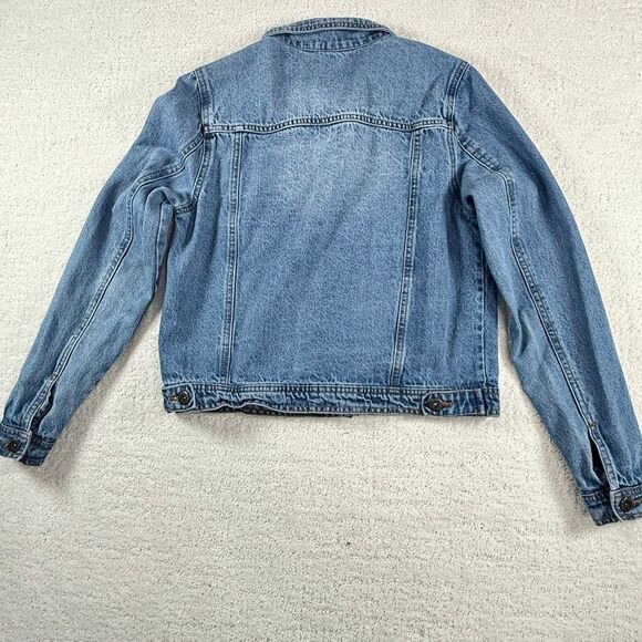 Highway Jeans Denim Jacket Destroyed Button Up Medium Blue - Juniors US L - Picture 2 of 11